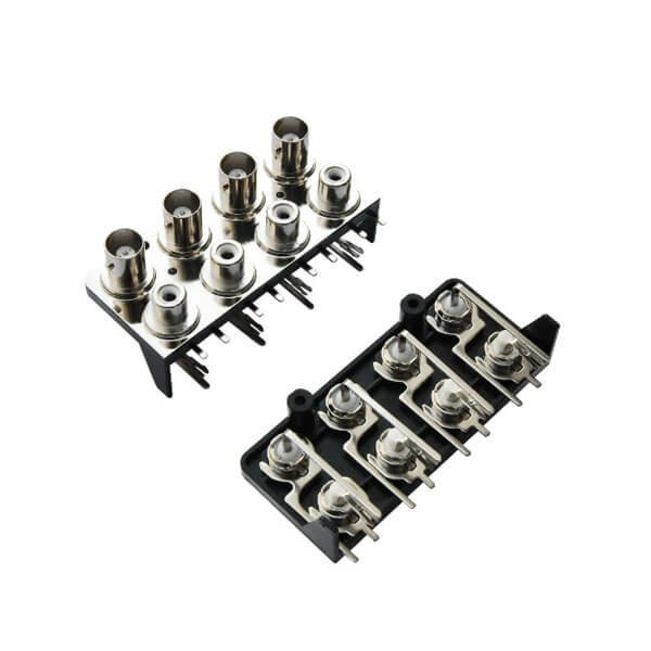 pcb連接器頭 彎式母頭 BNC射頻同軸帶RCA pcb連接器頭 彎式母頭 BNC射頻同軸帶RCA