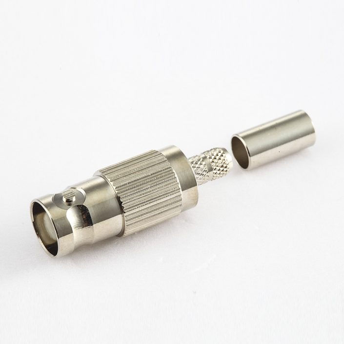 壓接RG58/RG142BNC連接器母頭直式 壓接RG58/RG142BNC連接器母頭直式