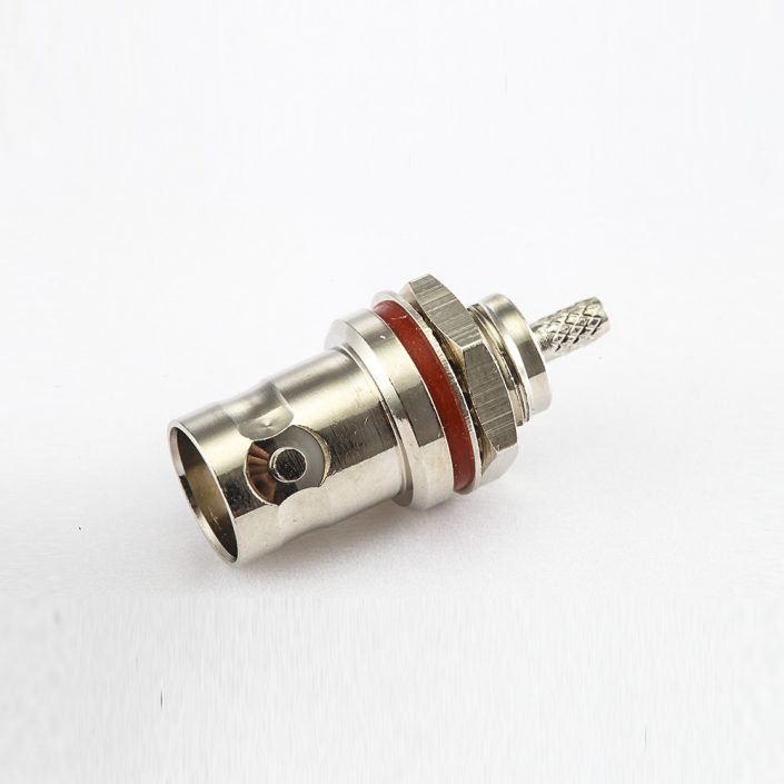 BNC連接器75Ω母頭直型帶螺母壓接用于RG179/1.5C-2V面板安裝后鎖穿墻 BNC連接器75Ω母頭直型帶螺母壓接用于RG179/1.5C-2V面板安裝后鎖穿墻