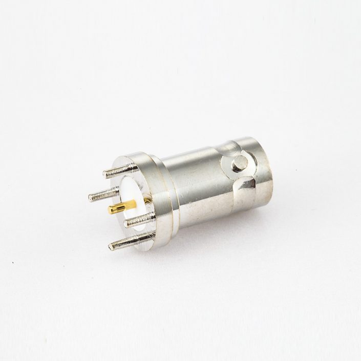 50ΩBNCPCB安裝連接器母180度直插 50ΩBNCPCB安裝連接器母180度直插