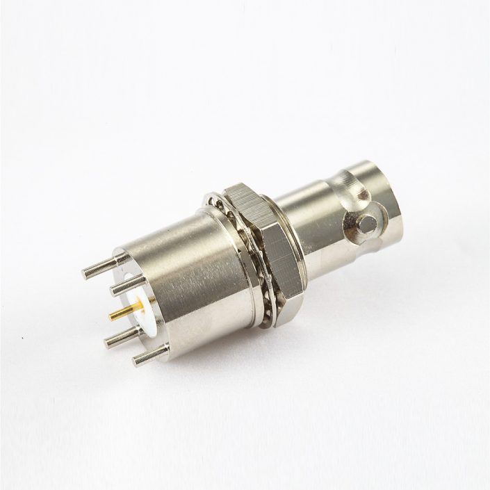 BNC連接器PCB安裝和面板安裝前鎖穿墻插孔母頭直式75ohm BNC連接器PCB安裝和面板安裝前鎖穿墻插孔母頭直式75ohm