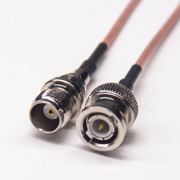 TNC母頭帶絕緣直式轉bnc公頭同軸電纜連接器 TNC母頭帶絕緣直式轉bnc公頭同軸電纜連接器